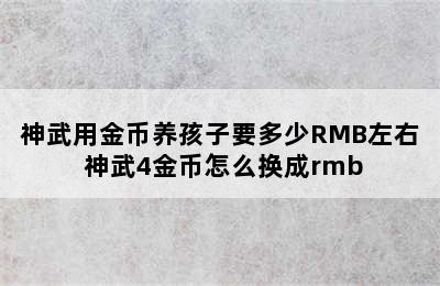 神武用金币养孩子要多少RMB左右 神武4金币怎么换成rmb